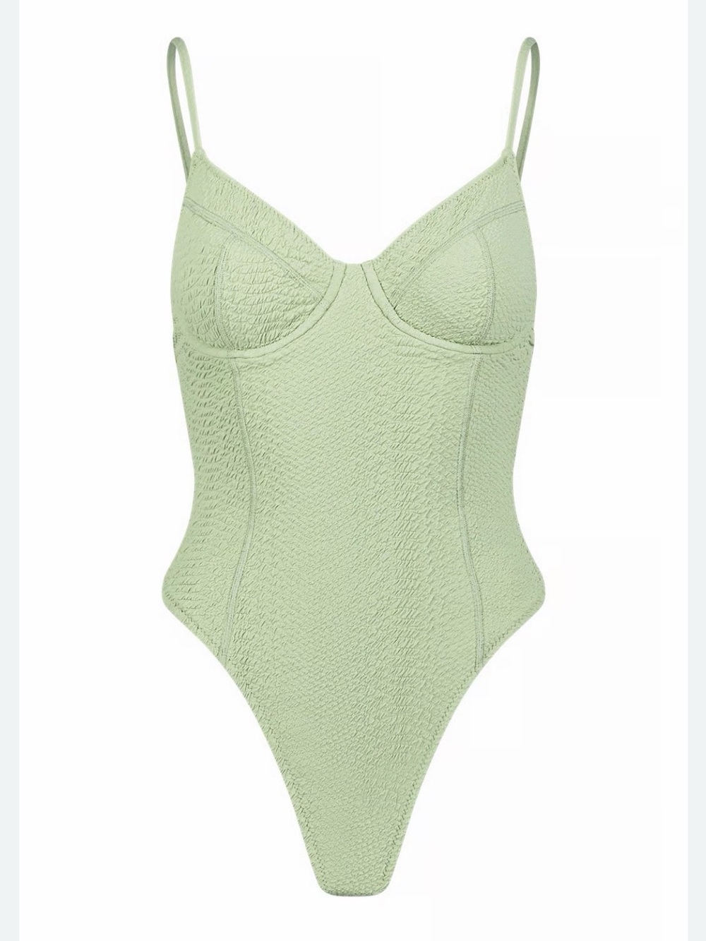 GIGI C Holly Snakeskin One Piece Jade - size Medium
